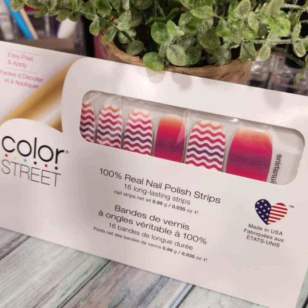 Color Street Pink Press On Nail Design